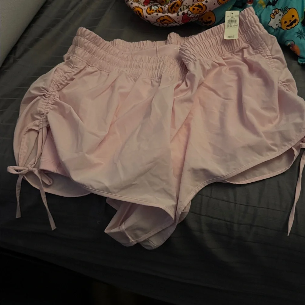 Light Pink side Drawstring Shorts - Picture 1 of 4